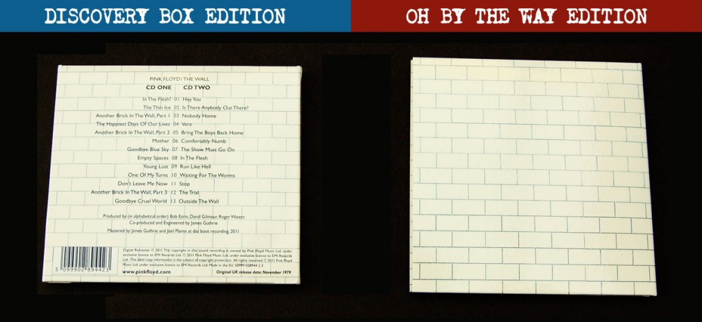 Pink Floyd / The Wall / Packaging showdown