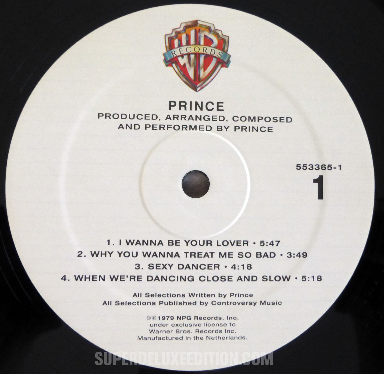 Prince LP Label