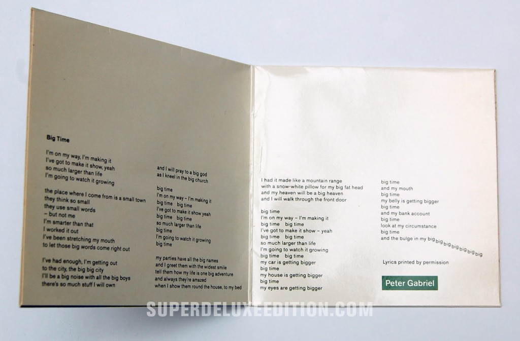 Peter Gabriel / Big Time CD single